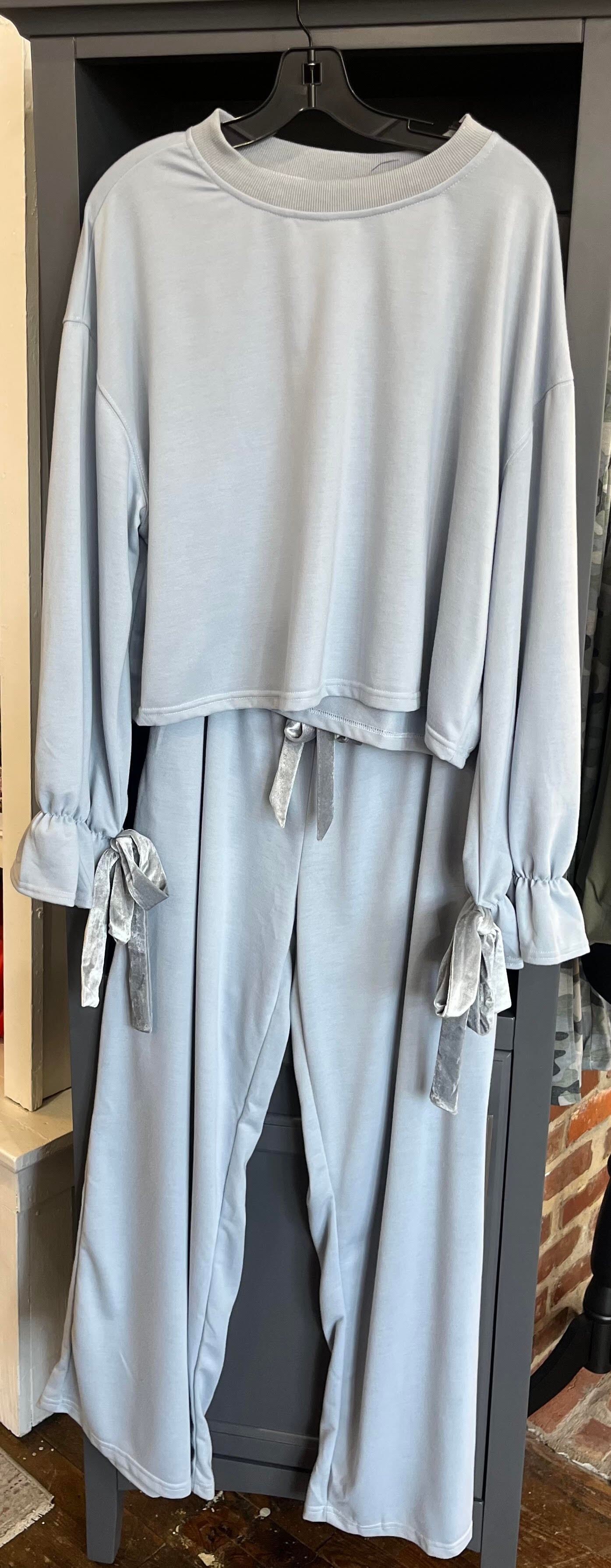 Dusty Blue Lounge Set | Bliss and Birch Clothing Store